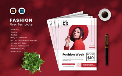 Modello di volantino di moda vol.53