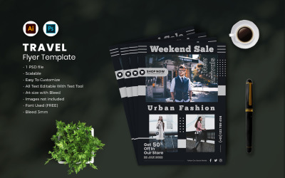 Modello di volantino di moda vol.54