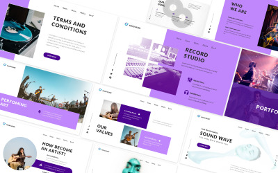 Chordia Music Powerpoint Template #194322 - TemplateMonster