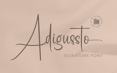 Adigussto - Elegáns aláírás betűtípus