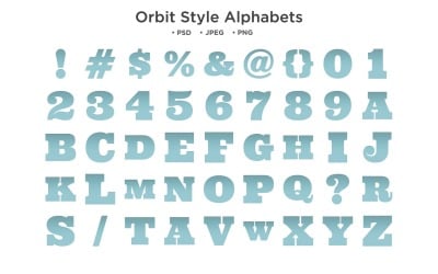 Alfabet in baanstijl, ABC-typografie