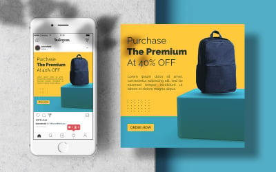 Premium Bag Instagram Post Banner Template Social Media