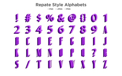 Repetera stil alfabetet, Abc typografi