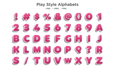 Spela stil alfabetet, Abc typografi