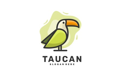 Style de logo de mascotte simple toucan