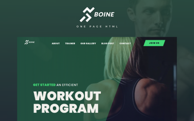 Boine - Onepage Html Multipurpose Body Builder Gym Målsidesmall