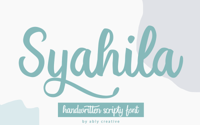 Carattere di calligrafia perfetta Syahila