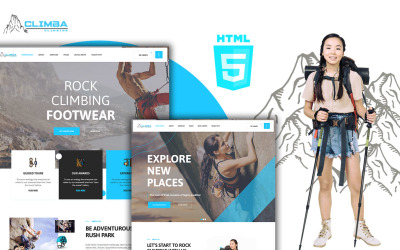 Climba Açık Dağ Yürüyüşü HTML5 Web Sitesi şablonu