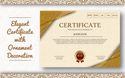 Elegante certificaatsjabloon met ornamentpatroon