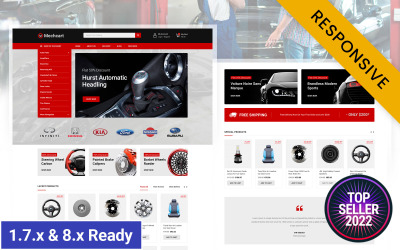 Mechcart AutoParts Store Tema adaptable de Prestashop