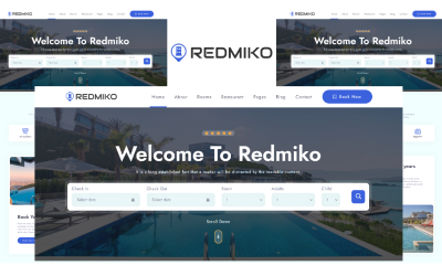 Redmiko - šablona HTML5 hotelu a resortu Bootstrap 5