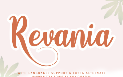Revania Font Calligraphy E Font Script Modern