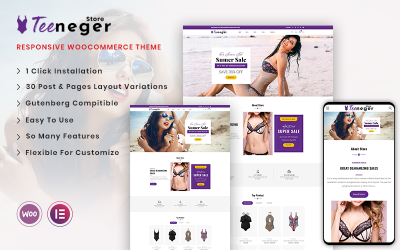 Teeneger - téma spodního prádla WooCommerce