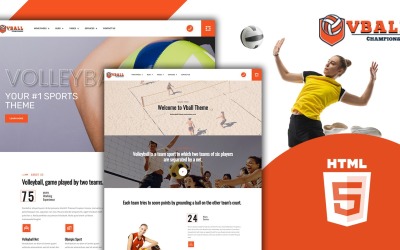 Vball - Voleybol Sporları HTML5 Web sitesi şablonu
