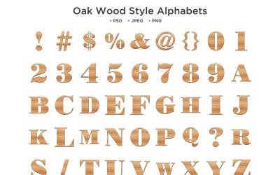 Alfabeto de estilo de texto de madera, tipografía Abc