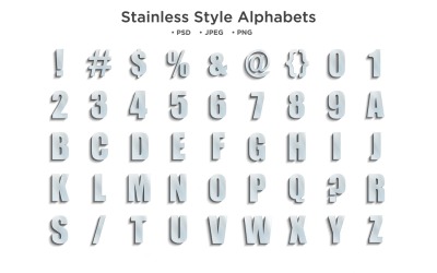Rostfritt alfabet, Abc typografi