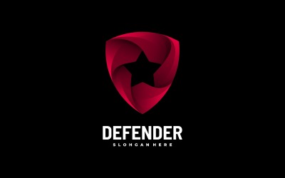 Shield Defender Logo mit Farbverlauf