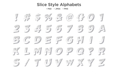Skiva stil alfabetet, Abc typografi