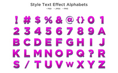 Style Text Effect Alphabet, Abc Typography