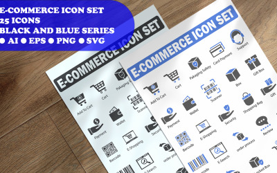 E-Commerce-Icon-Set-Vorlage