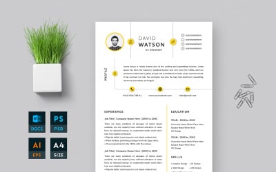 Modèle Word de conception de CV gratuit