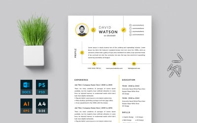 RESUMIJ Kostenlose Word-Vorlage für das Design von Lebensläufen