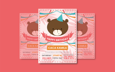Bear Birthday Invitation - Corporate Identity Template