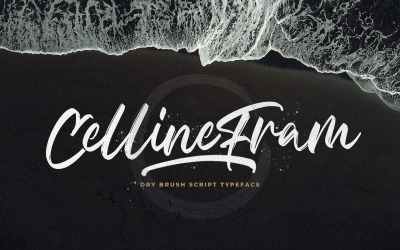 Celline Fram - Carattere pennello strutturato