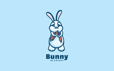 Hase Maskottchen Cartoon Logo