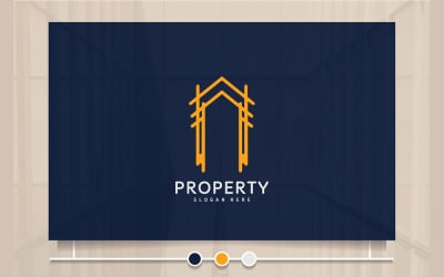 Nieruchomość - koncepcja kreatywna Logo Design