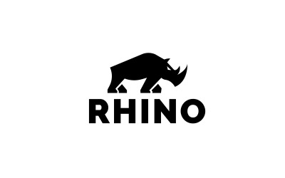 Plantilla de logotipo minimalista de Rhino