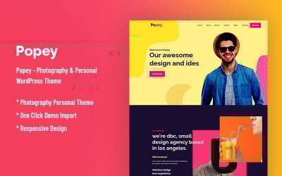Popey - Személyes és önéletrajzra reagáló WordPress téma