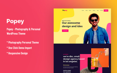 Popey - Tema WordPress para personal y CV adaptable