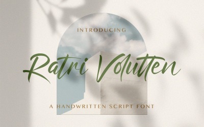 Ratri Volutten - odręczna czcionka