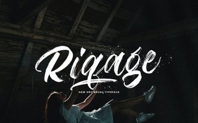 Riqage - 纹理笔刷字体