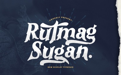 Rutmag Sugan - dekoracyjna czcionka do wyświetlania