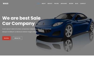 Wasi - Thema van de bestemmingspagina voor auto's en reparaties