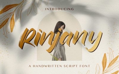 Rinjany - Dokulu Fırça Yazı Tipi