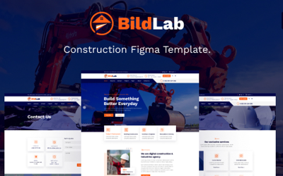 BildLab - Modèle PSD de construction Figma