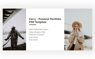 Carry - Plantilla PSD para Portafolio Personal