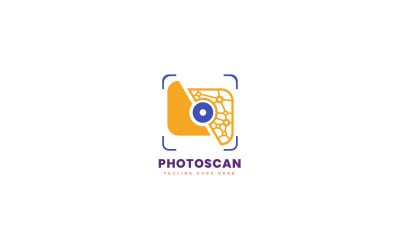 Food Camera App Logo Template in Orange