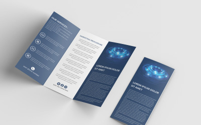 Modello di progettazione brochure aziendale a tre pieghe