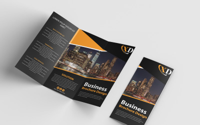 Modello di progettazione brochure aziendale ripiegabile a tre ante