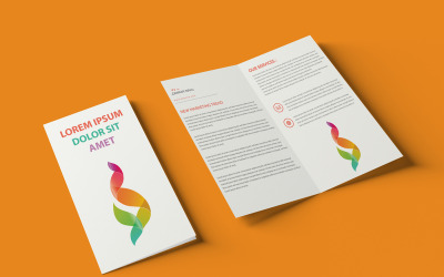 Modello di progettazione brochure ripiegabile
