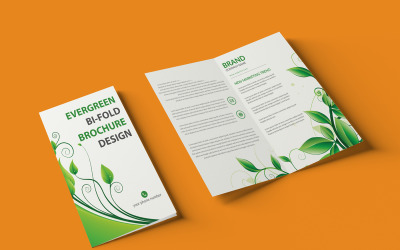 Šablona brožury Bi Fold Evergreen