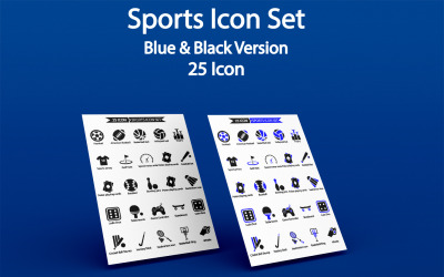 50 sport- och spelikonpaket