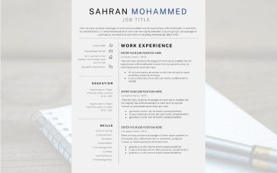 Szablon CV | Szablon CV z listem motywacyjnym | Szablon profesjonalnego CV | Okładka Lett