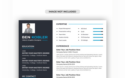 Web & graphiste Simple Modern PSD CV