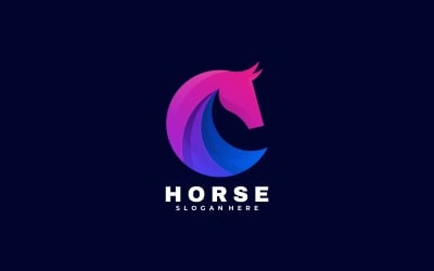 Horse Gradient Colorful Logo