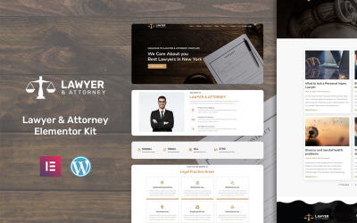 Lawyer &amp;amp; Attorney Law Firm - Law Elementor Kit